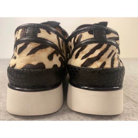Donald Pliner Calf Hair Leopard Print Flip Platform Lace up Sneakers Woman' sz 7 - Picture 6 of 10